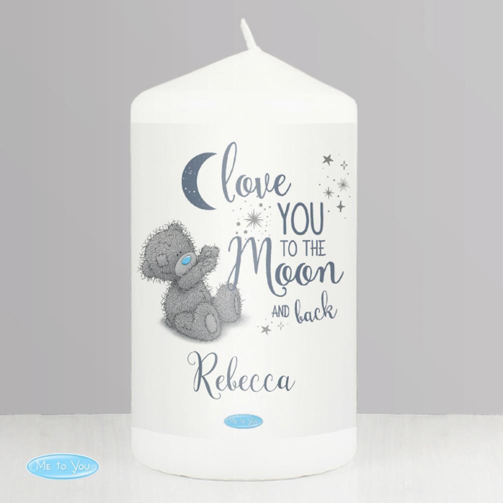 Personalised Love You to the Moon & Back Me to You Pillar Candle Extra Image 1